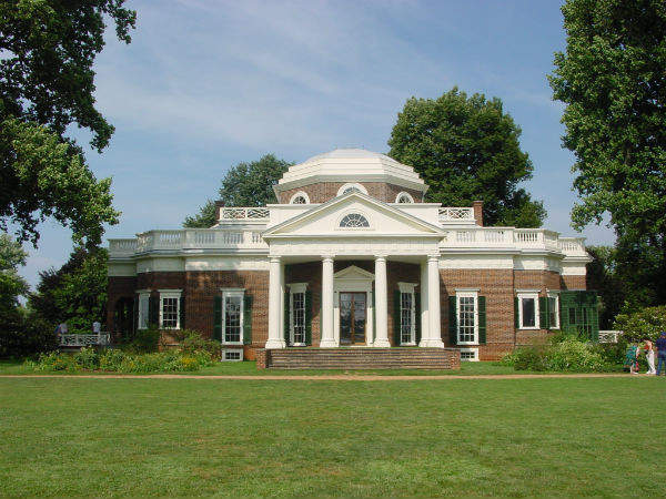 Monticello Estate with its white porch and vintage look