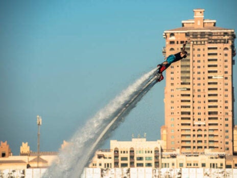 Forget the water skiis, it's all about flyboarding