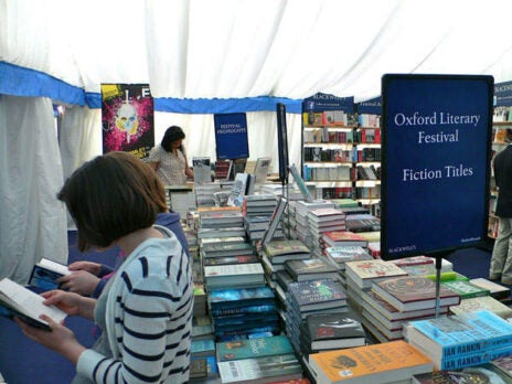 Inside the green room at the Oxford Literary Festival