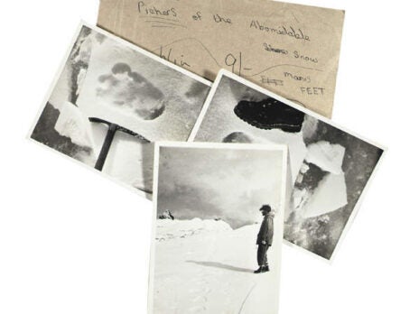 Iconic ‘Yeti’ footprint pictures form part of new Christie’s auction