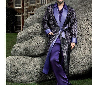 Inspiring British tailoring in your dressing gown and fez