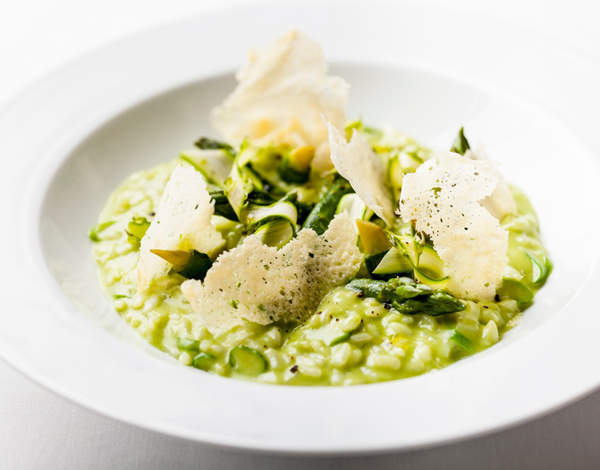 Recipe: Asparagus risotto with Parmesan crisps from The Grill at the Dorchester