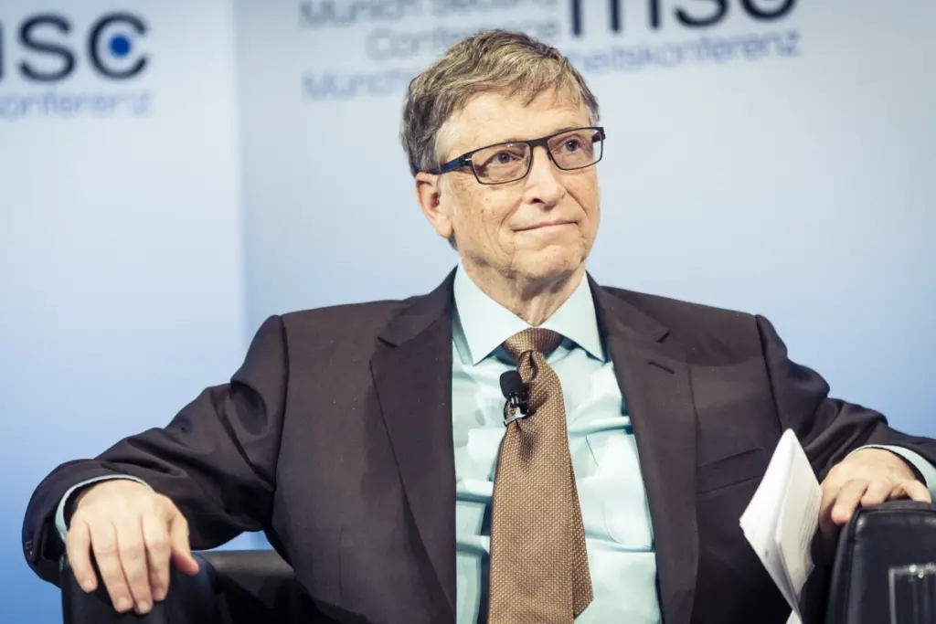 Microsoft CEO Bill Gates attends a lecture meeting. New York, US - 23 Jan 2023, for Where did the richest billionaires go to school?