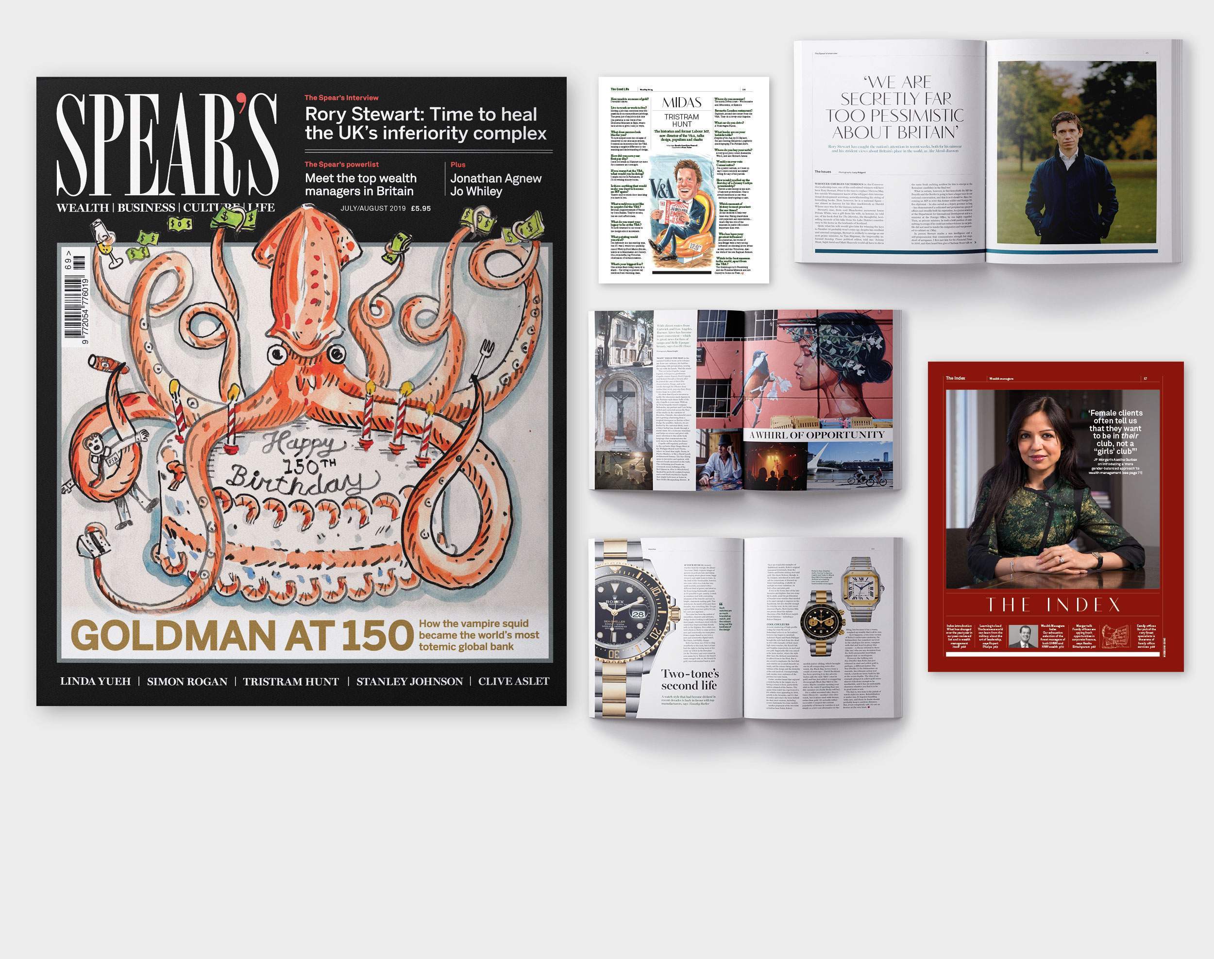 Inside the latest issue of Spear's: Goldman Sachs at 150, Rory Stewart exclusive, 2019's top wealth managers Inside the latest issue of Spear's: Goldman Sachs at 150, Rory Stewart exclusive, 2019's top wealth managers