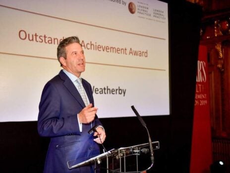 Roger Weatherby wins the Outstanding Achievement Award at the Spear’s Wealth Management Awards 2019