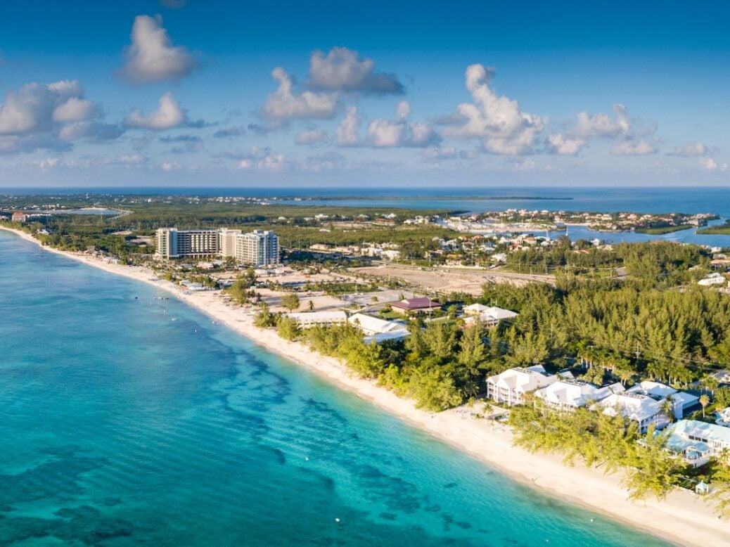 cayman islands aerial shot