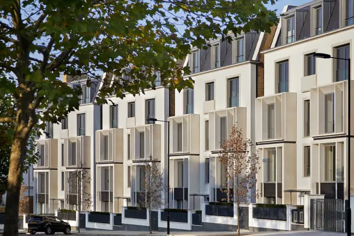 Row of town houses west London