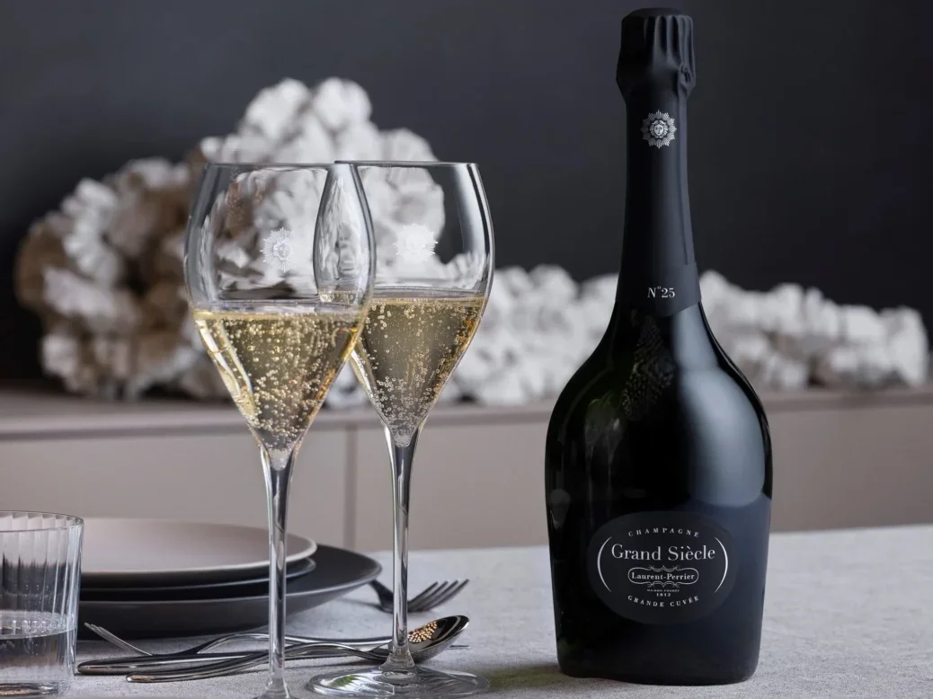 Laurent Perrier champagne glasses