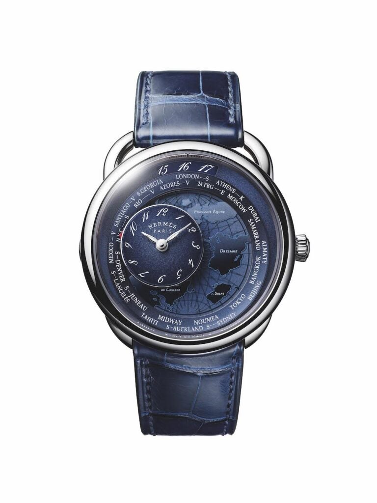 Hermes Arceau Le Temps Voyageur - Blue (1)