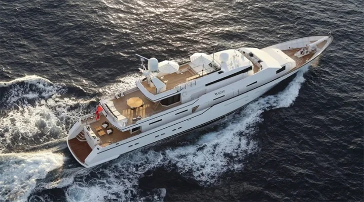 The DOJO is a classic Feadship, currently listed by FRASER Yachts for $9.5 million. Image Courtesy of FRASER