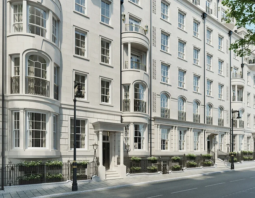 1 Mayfair, Hill Street Elevation, Designed by Robert A.M. Stern Architects (RAMSA) Credit_ Caudwell