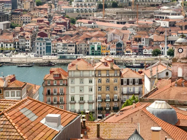 A view of properties in Porto, Portugal