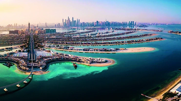 Dubai skyline at dusk