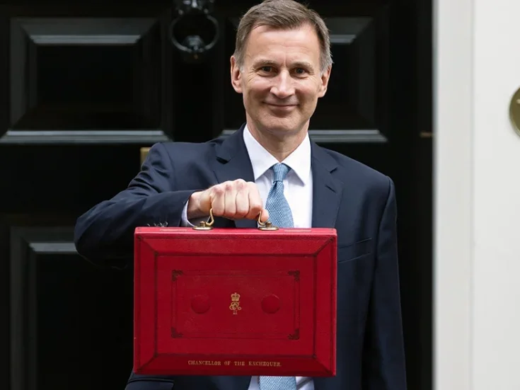 Autumn Statement Jeremy Hunt announcing the spring budget outside 10 Downing Street on 15 March 2023