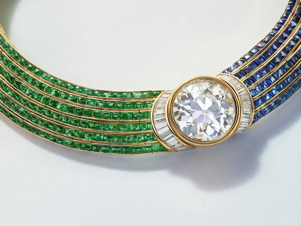Heidi Horten's Bulgari diamond, sapphire and emerald necklace