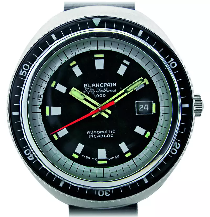 The Fifty Fathoms 1000 had a depth rating of 1,000 metres 