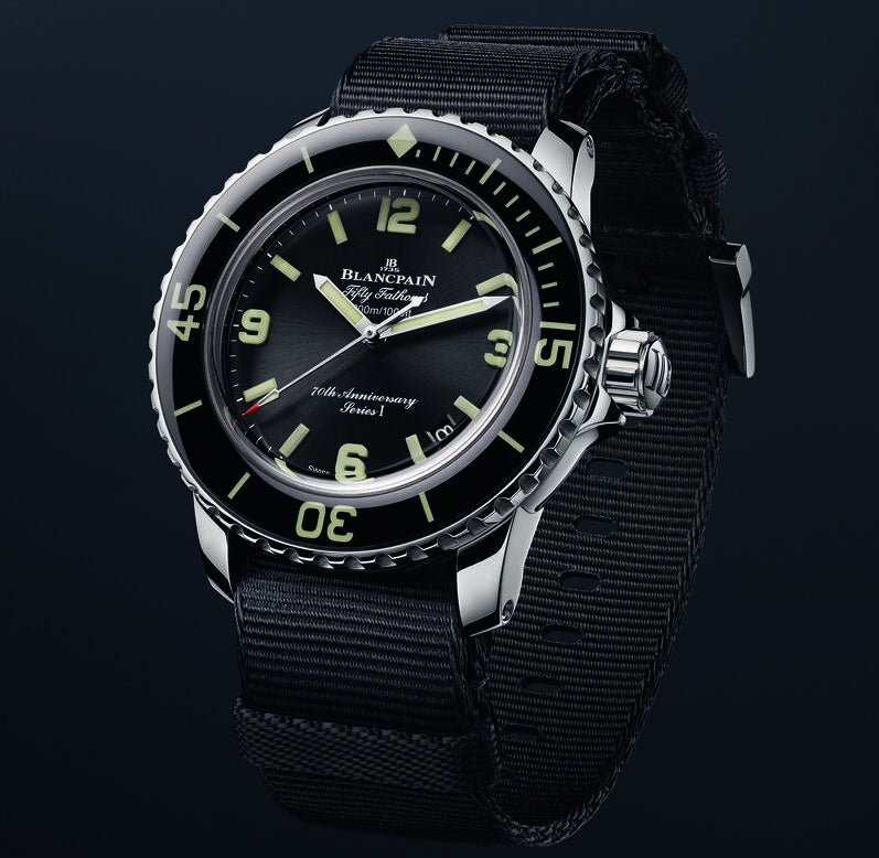 Blancpain fifty fathoms vs rolex online submariner