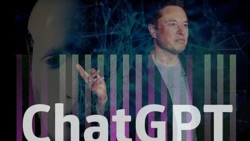 Elon Musk and ChatGPT logo