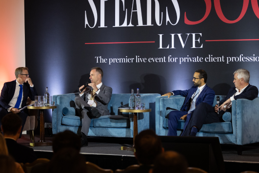 The wealth management panel at Spear's 500 Live discussed consolidation in the industry / Image: Aidan Synott Photography