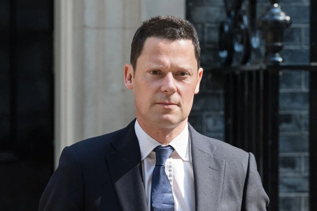 SLAPP crackdown: UK Lord Chancellor and Secretary of State for Justice Alex Chalk leaving Downing Street