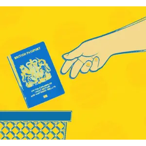 British passport going in bin