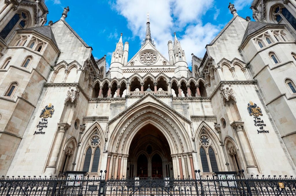 The exterior of the Royal Courts of Justice