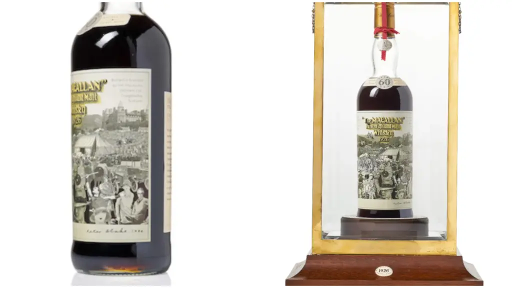 The Macallan Peter Blake 1926 60-Year-Old, one of the most expensive whiskies in the world.