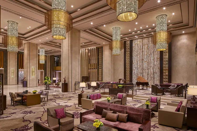 The lobby at Shangri-La Hotel Bengaluru