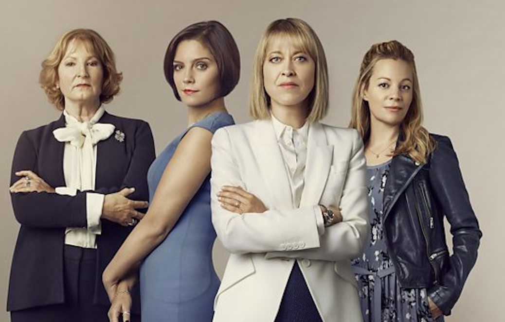 A press image of the BBC TV drama The Split with four women facing camera