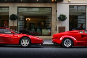 Ferrari Testarossa and Lamborghini