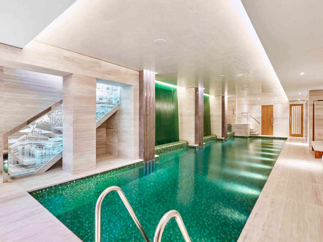 Underground swimming pool in Park Lane mansion