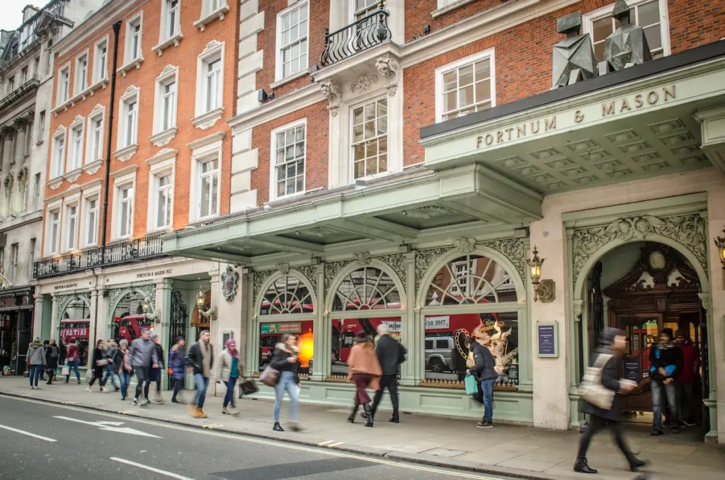 The exterior of Fortnum & Mason