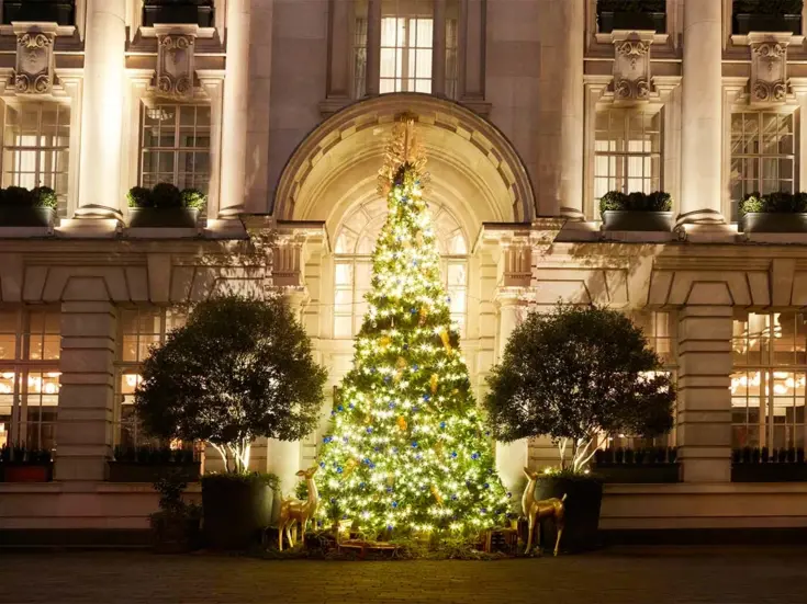 Designer Garrard Christmas tree at the Rosewood hotel in London