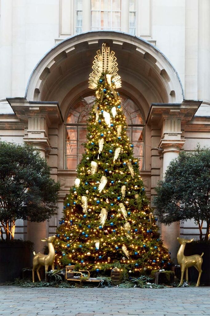 The Garrard tree at the Rosewood is one of the the best designer Christmas trees in London hotels