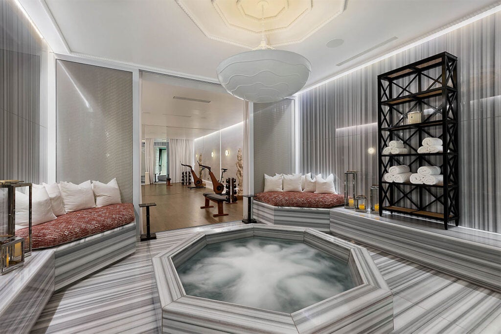 The spa in a Georgian townhouse in London listed by Sotheby's International Realty