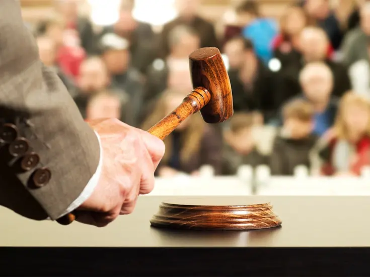 Stock image of an auction house