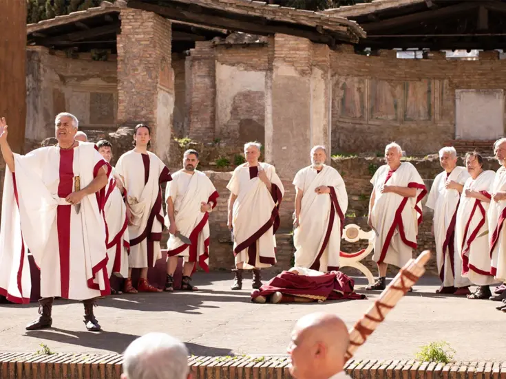 Actors performing Julius Caesar