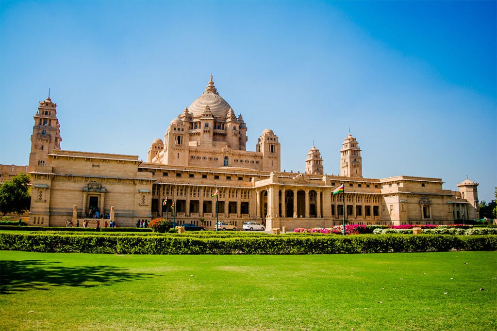 Umaid Bhawan, India, is one of the world's 10 most beautiful palaces