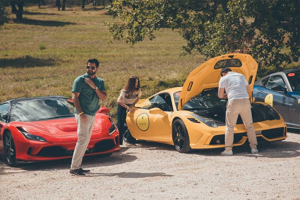 Nick Lim and his wife squeeze their shopping into their 458 Speciale Ferrari / Image: Michael Shelford
