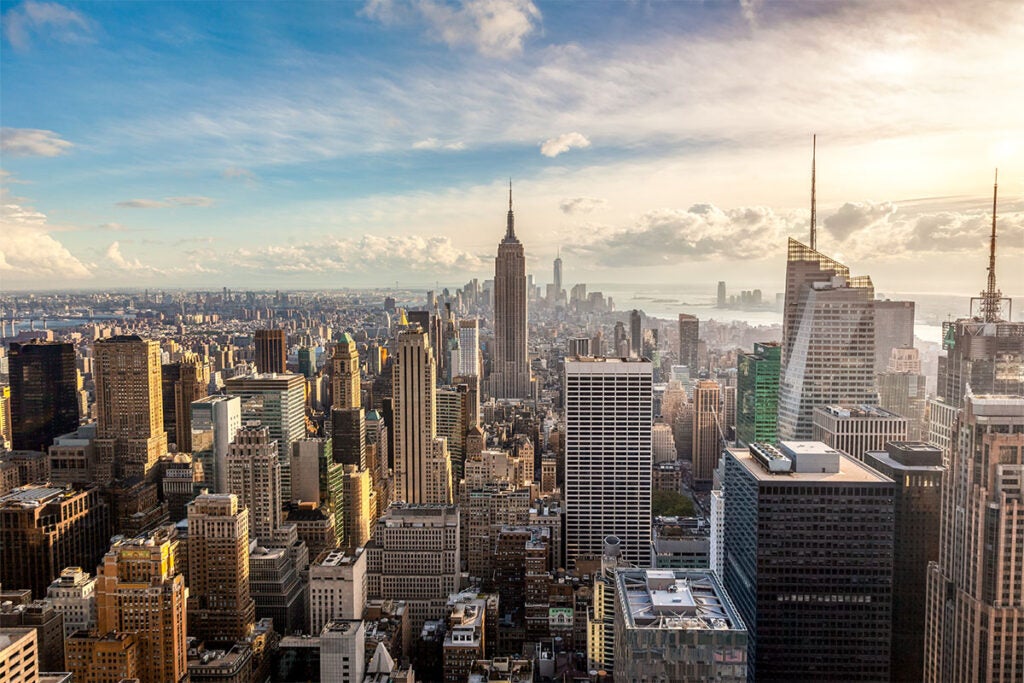 A view over New York City, the wealthiest city in the US