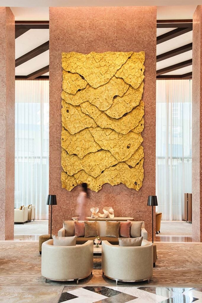 The lobby of The Lana hotel in Dubai