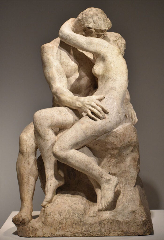 A cast of Rodin's Le Baiser