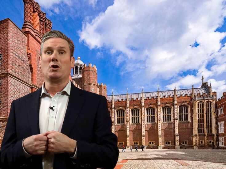 Composite image showing Sir Keir Starmer and Eton College