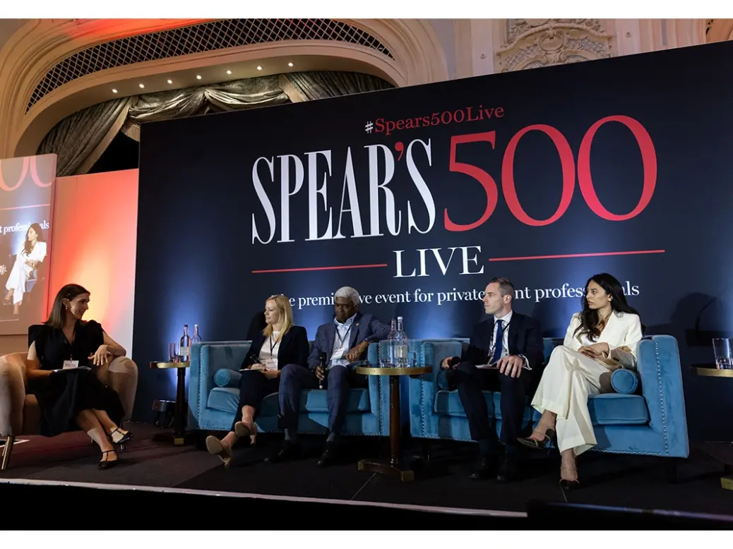 The philanthropy panel at Spear's 500 Live