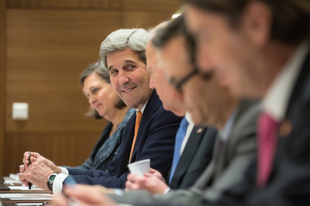 John Kerry at the World Economic Forum summit at Davos in 2016