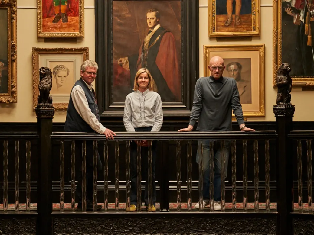 Lucy and John Chevenix-Trench with branding expert Bob Sheard at Madresfield Court