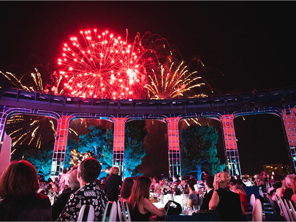 Fireworks at the Monaco Red Cross Anniversary Gala