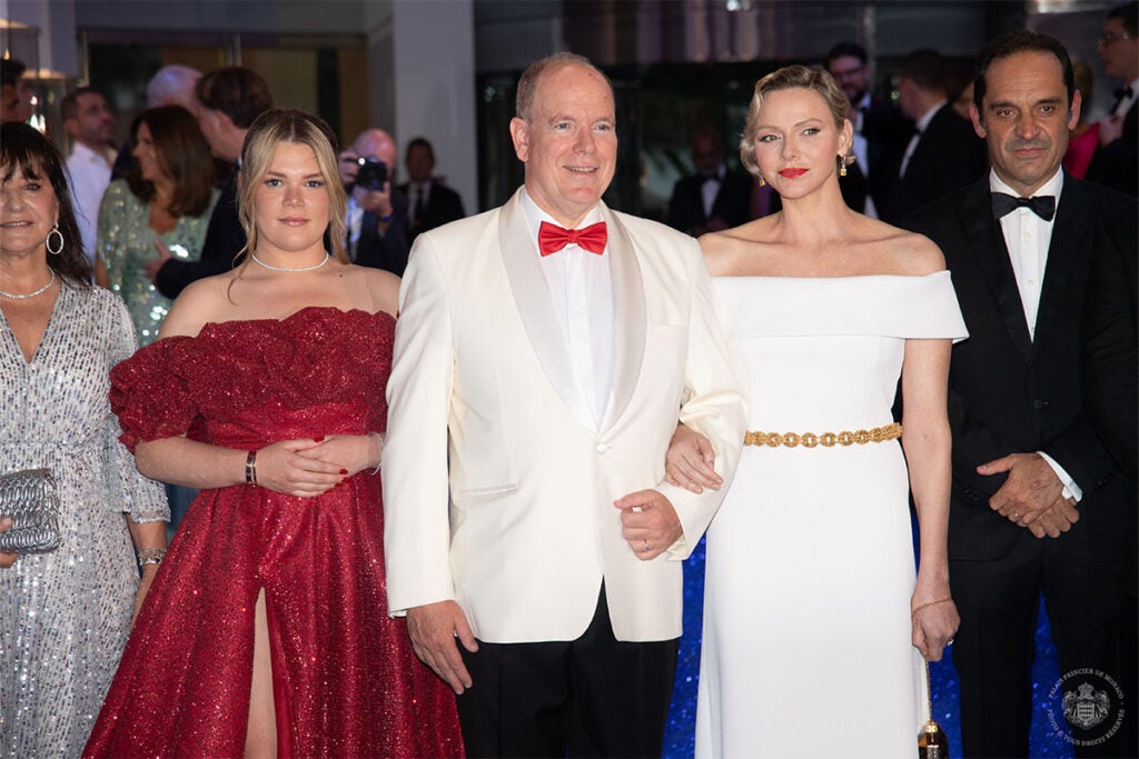 Prince Albert II, Princess Charlene and Camille Gottlieb