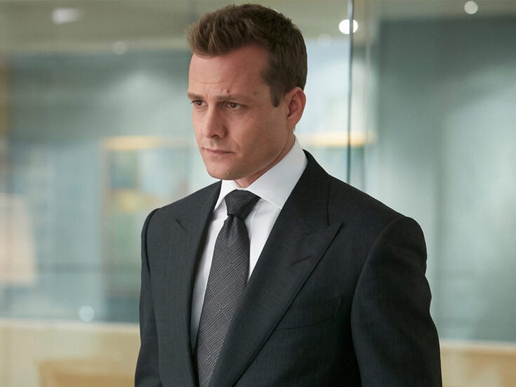 Gabriel Macht as Harvey Specter in legal drama Suits