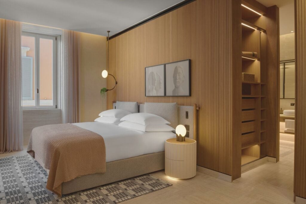 Bedrooms at the Six Senses Rome